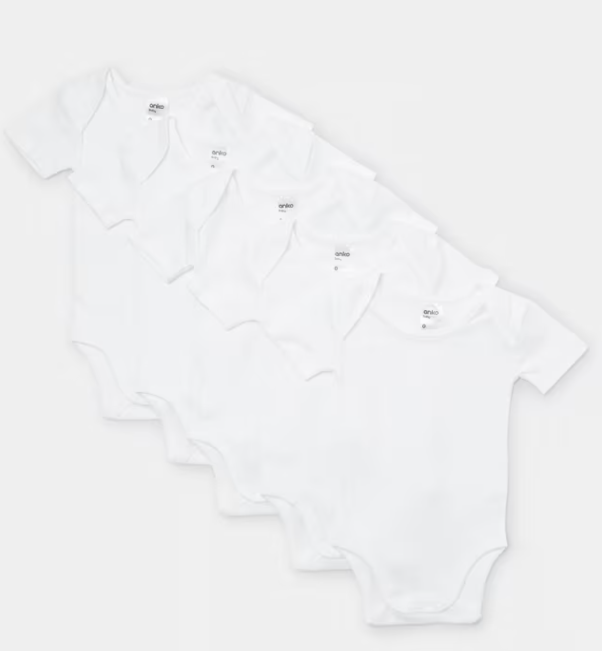 5 Pack Short Sleeve Bodysuits - Kmart